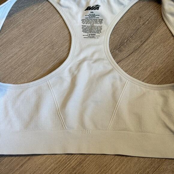 Avia Zip Front Sports Bra XXL Leopard Print Light Grey Racerback Style AV18191 - Picture 8 of 13